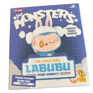 Pop Mart The Monsters Labubu Wacky Mart Series Fridge Magnet SEALED‎ Blind Box